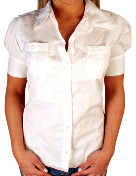 Chick by Nicky Hilton Raw Edge Button Down