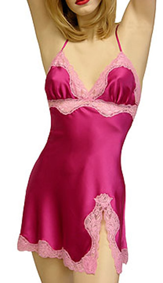 Mary Green Satin Doll Chemise with Lace
